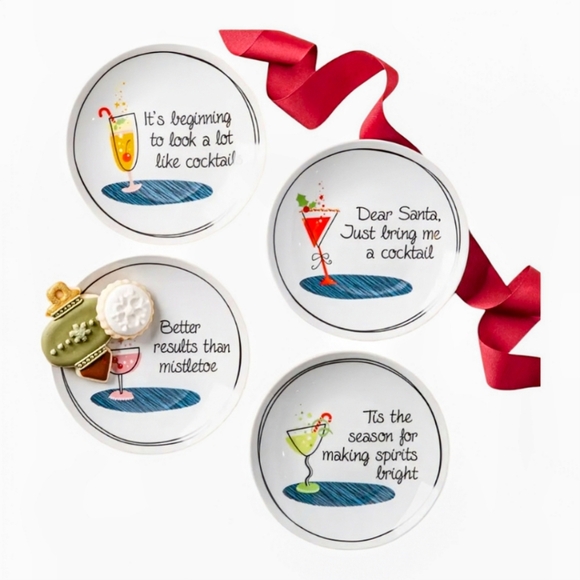 NEW Holiday Porcelain Side Plates - Picture 1 of 2
